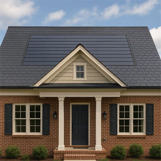 Solar Panels vs Solar Shingles: Which One Should You Choose? 2 A modern home with solar shingles that blend seamlessly with the roof