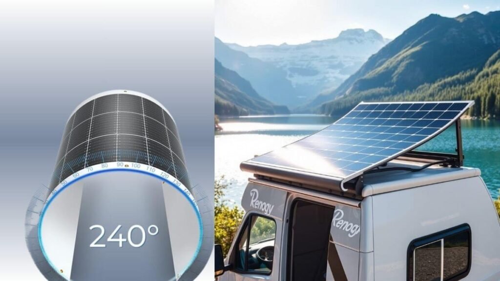 5 Best Flexible Solar Panels for Van Life (RV) & Boats (2025) 6 Renogy 100W flexible solar panel mounted on an RV roof