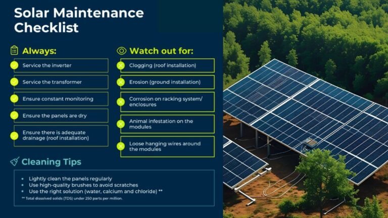 Solar Panel Maintenance Checklist (7 Signs Your System Needs)