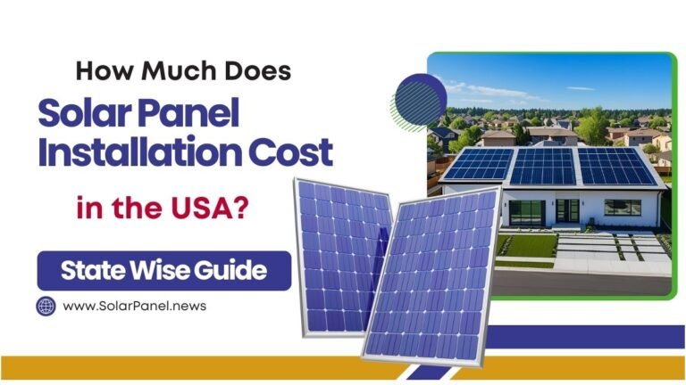 Solar panel installation cost USA guide with rooftop panels under the sunny sky