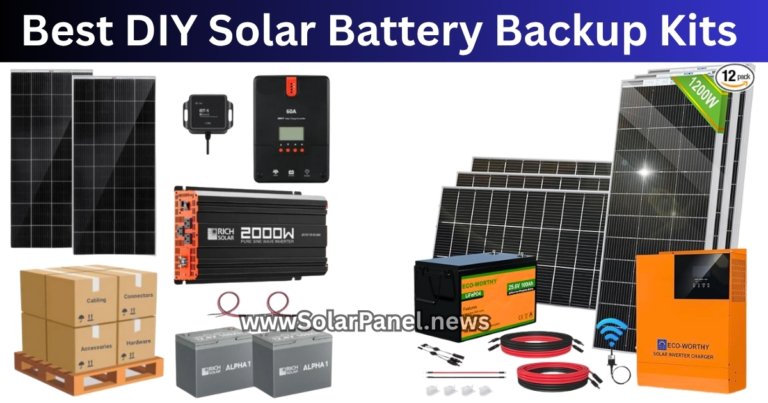 Best DIY solar battery backup kit comparison chart with lithium batteries, solar panels, and inverters for home emergency power systems