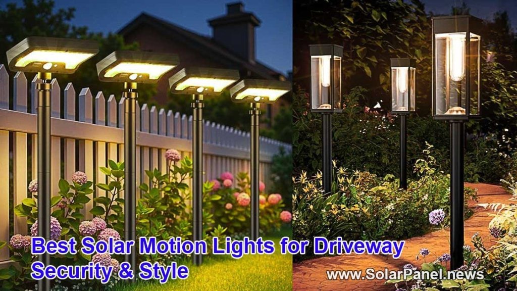 Best Solar Motion Lights for Driveway Security & Style (2025 Guide) 1 Best solar motion lights for driveway installation showing bright LED illumination with motion sensor activation in residential setting
