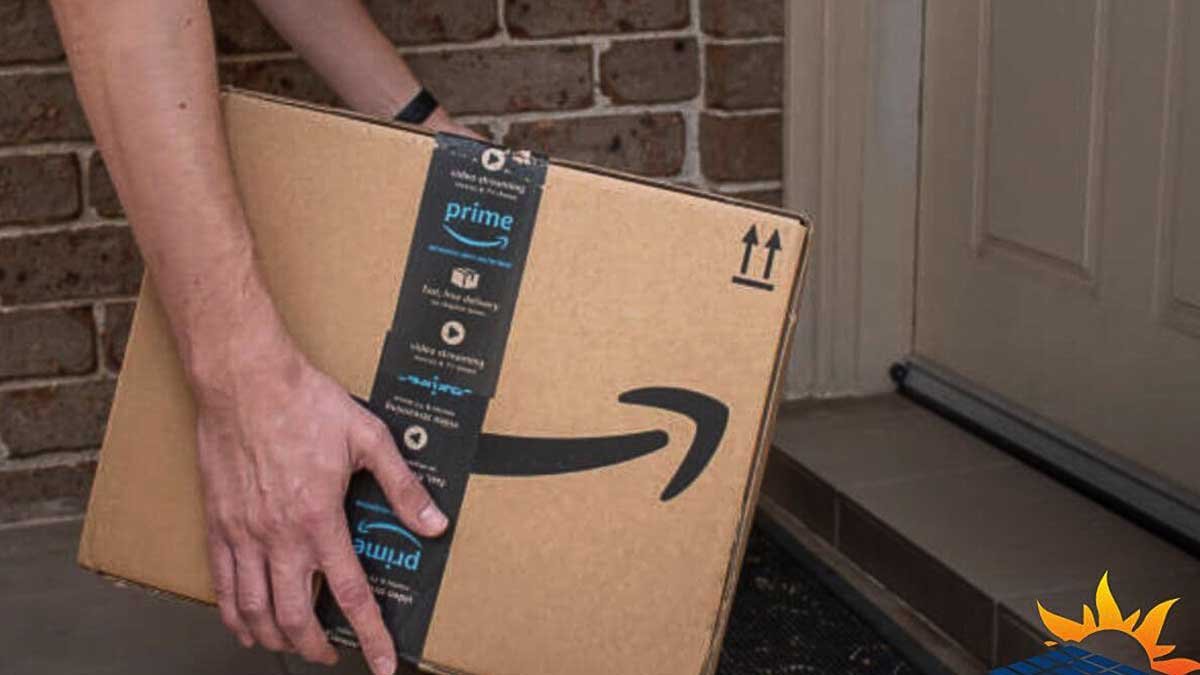 LOS ANGELES, California An Amazon Prime box of solar pathway lights has been delivered to the front door of a residential building