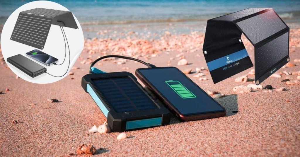 Top 5 Solar Chargers for USB Devices in 2025: Lightweight, Fast & Travel-Ready 4 Top 5 solar USB chargers for 2025 displayed with travel gear, showing lightweight foldable panels and power banks charging a phone under sunlight