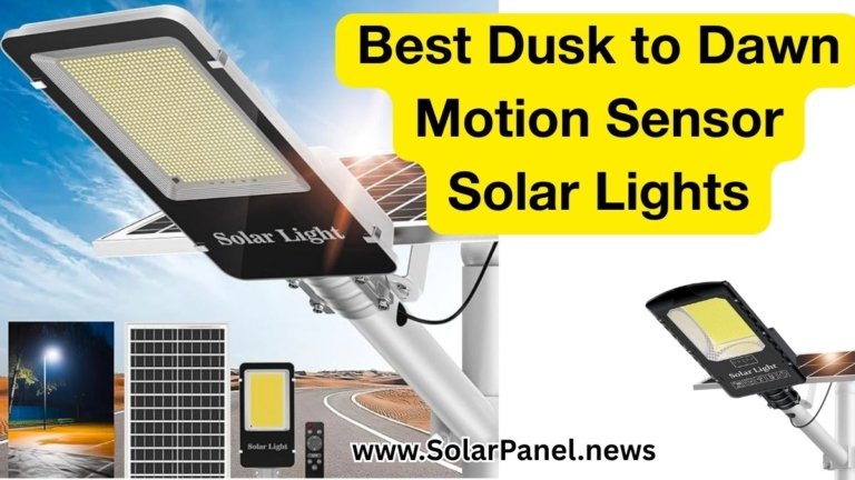 A well lit modern home exterior with a dusk to dawn motion sensor solar light mounted on the wall, illuminating the pathway