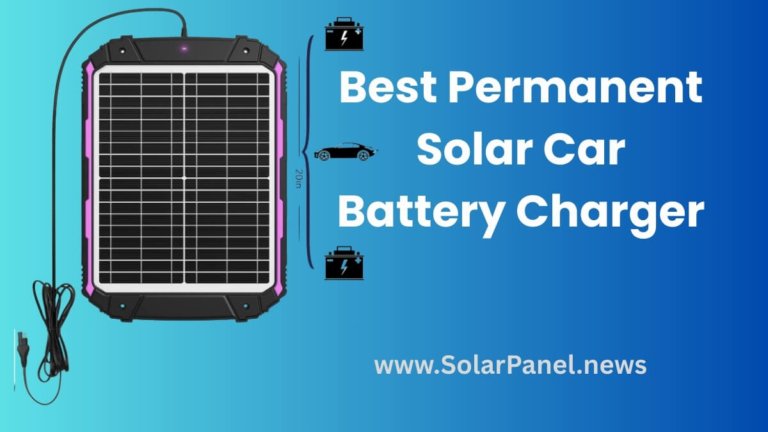 Permanent solar car battery charger installed on a vehicle dashboard