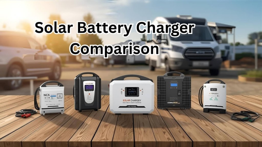 Top rated solar battery charger comparison with 12V waterproof solar panels for cars, RVs, and boats