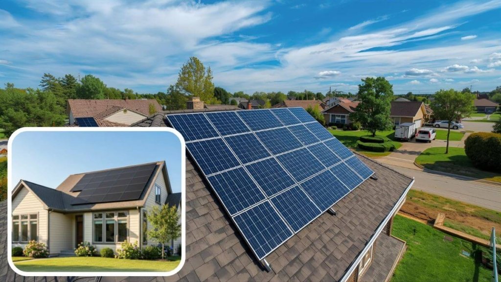 Is a 5kW Solar System Without Battery Right for You? Must Know Before You Decide 1 A 5kW solar system without battery installed on a sunny suburban home's roof, with a clear blue sky